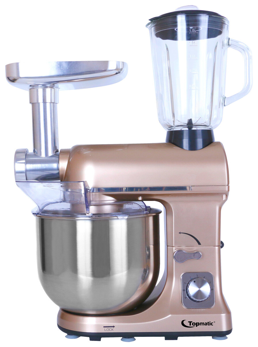 Topmatic Küchenmaschine PKM-1800.1BG roségold Kunststoff Edelstahl Glas B/H/T: ca. 23x64x48 cm ca. 5 l