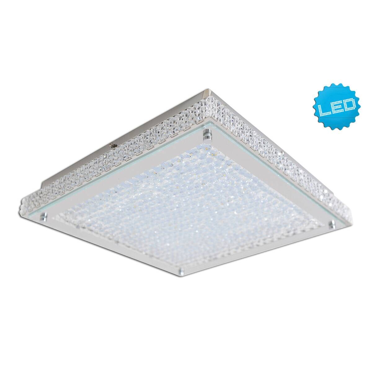 Näve Leuchten Deckenleuchte 1200931 transparent Metall Kunststoff B/H/T: ca. 39x7,2x39 cm null 1 Brennstellen