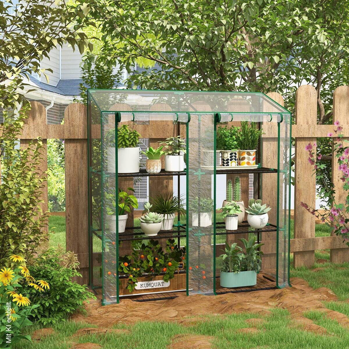 Outsunny Gewächshaus B/H/T/L: ca. 46x151x46x143 cm transparent