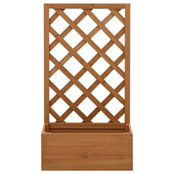 Gartenspalier orange Holz B/H/L: ca. 25x90x50 cm