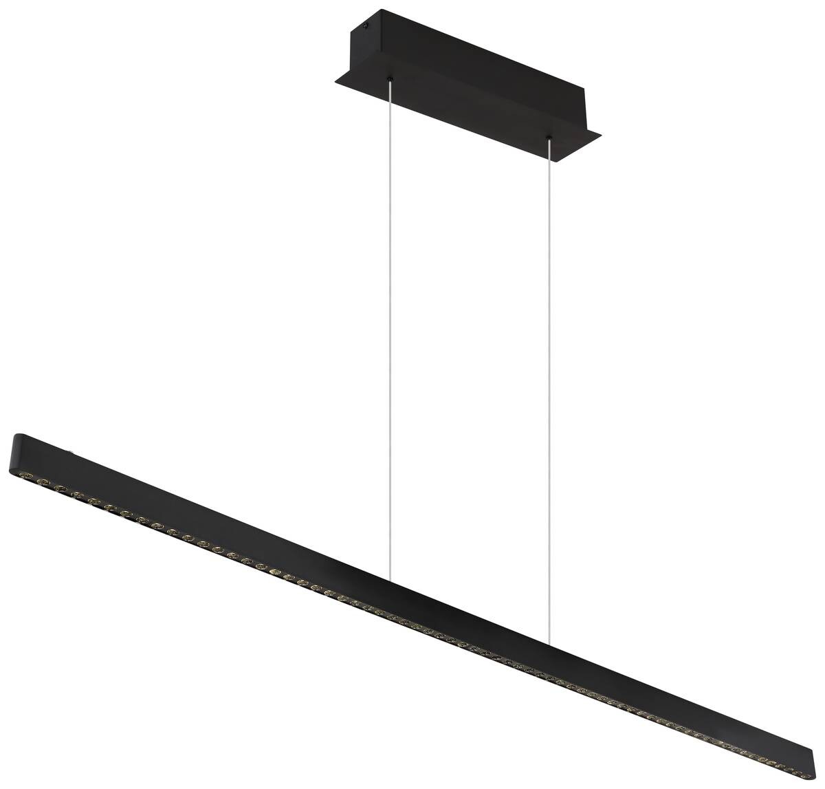 GLOBO Pendelleuchte mattschwarz Aluminium Metall B/H/T: ca. 9x120x120 cm 1.0 Brennstellen