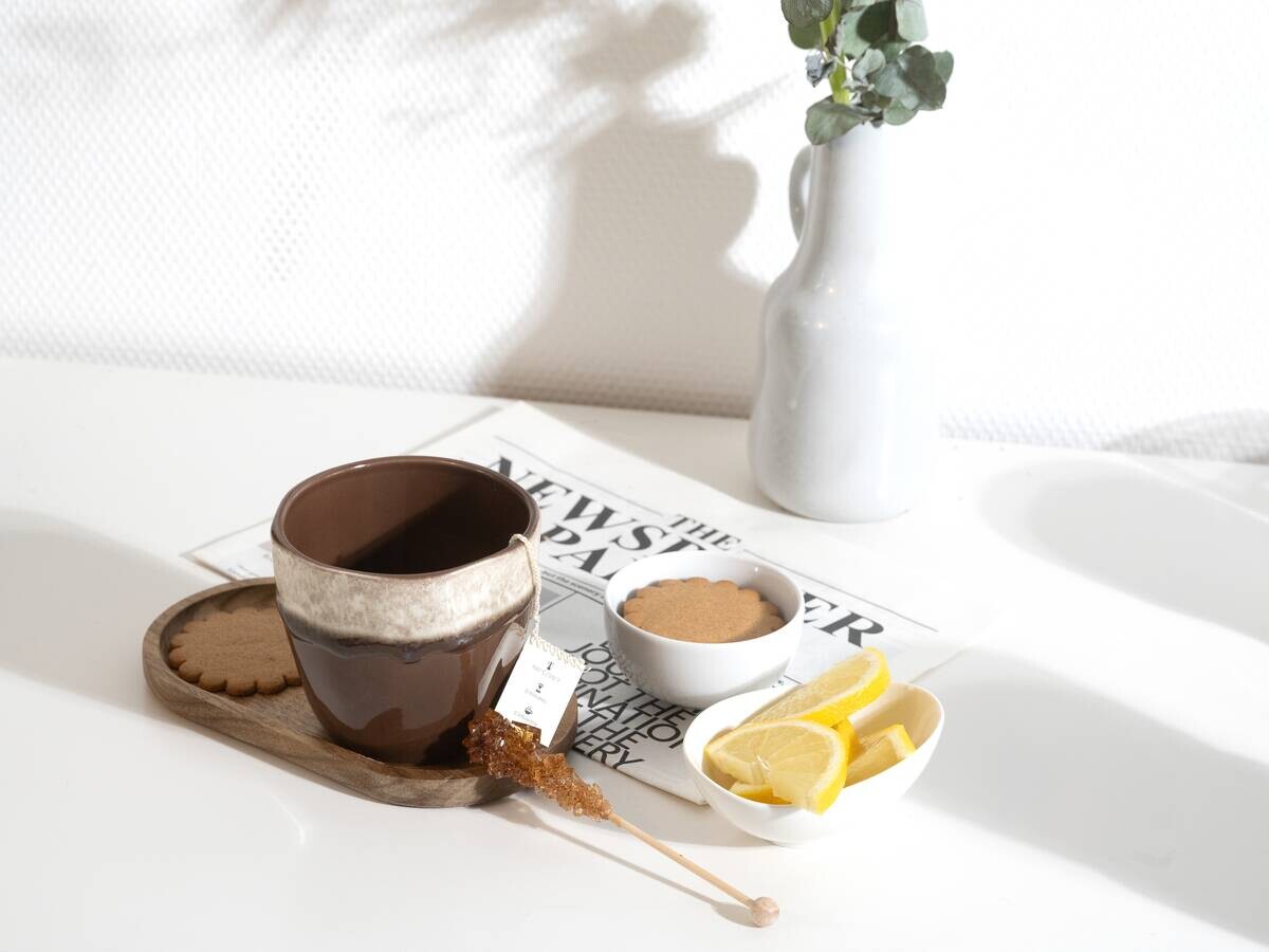 CreaTable Teetassenset Squeezy Mocha braun Steinzeug 4 tlg.