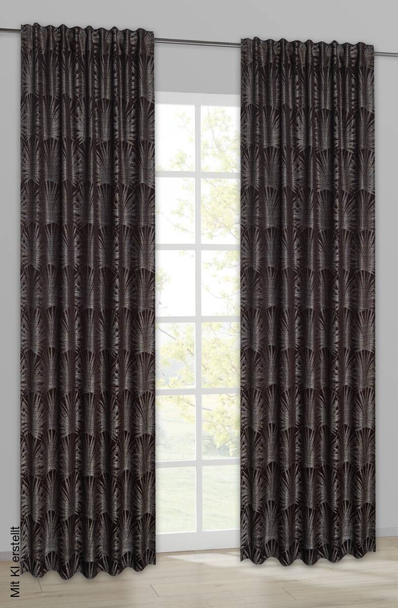 silver edition Kombivorhang Anni braun 100% Polyester B/L: ca. 140x245 cm