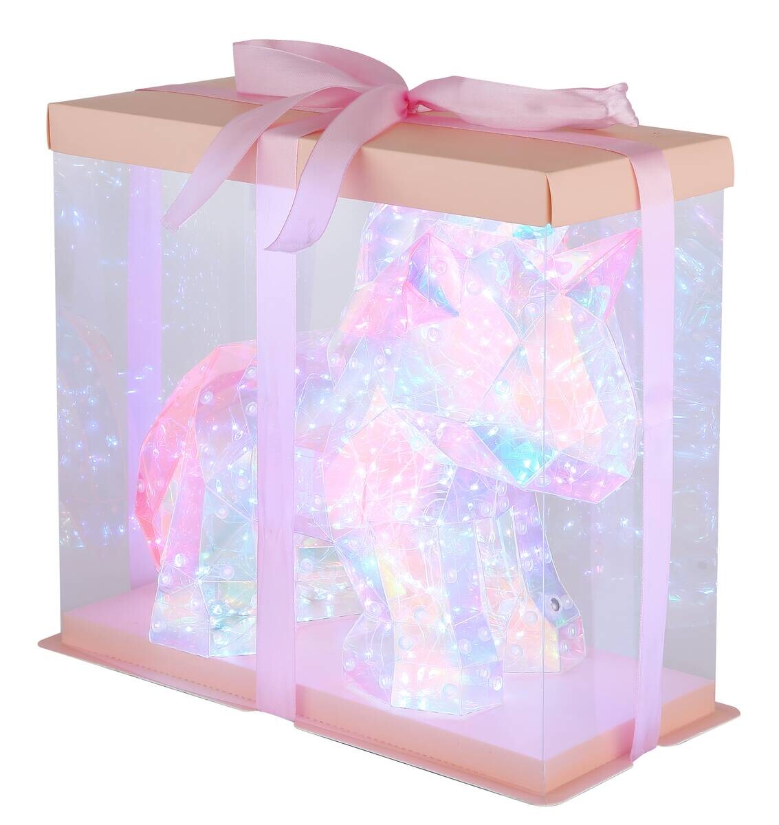 GLOBO LED-Tischleuchte klar pink Kunststoff B/H/L: ca. 14x26x30 cm 1 Brennstellen