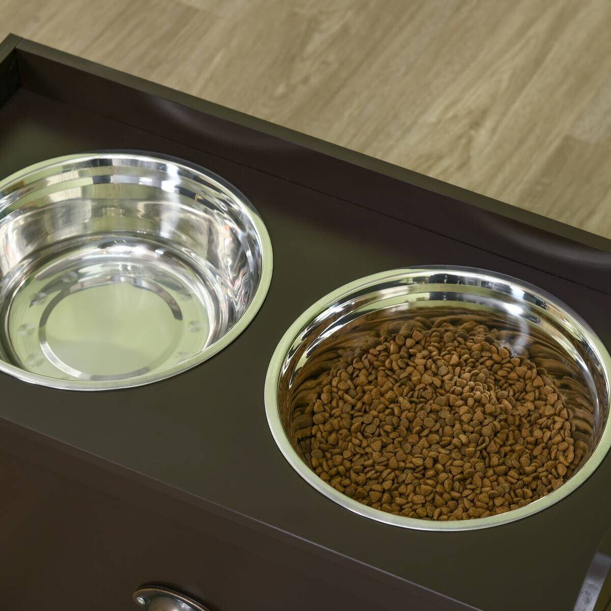 PawHut Hunde-Zubehör braun Edelstahl B/H/L: ca. 30x60x36 cm