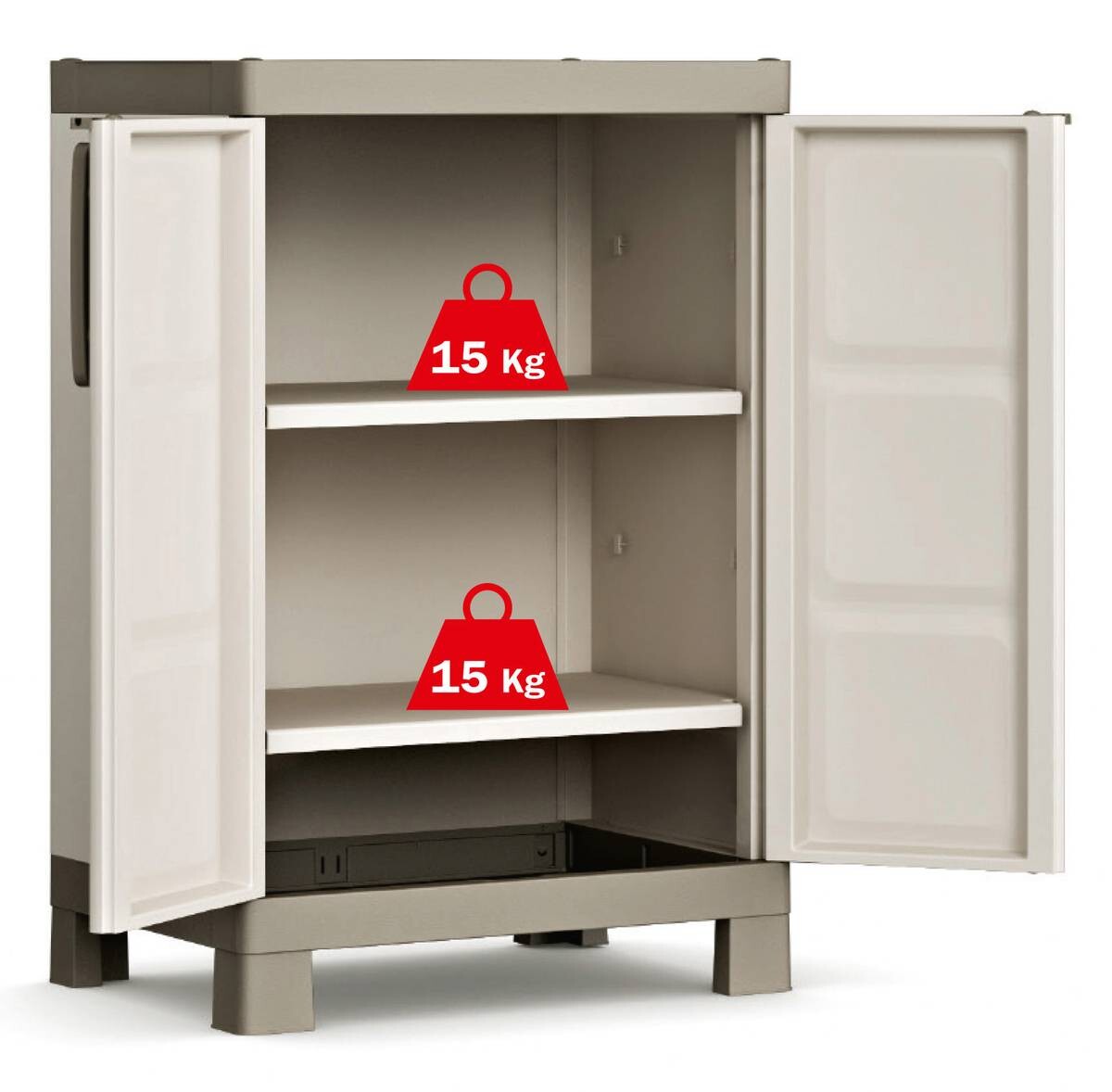Kunststoffschrank Excellence beige Kunststoff B/H/T: ca. 65x97x45 cm
