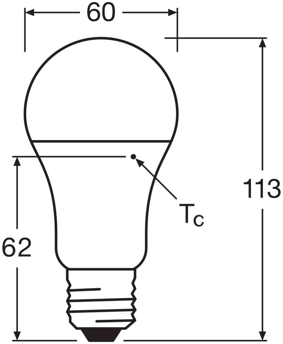 OSRAM LED-Leuchtmittel BASE Classic A AC55986 4er Pack E27