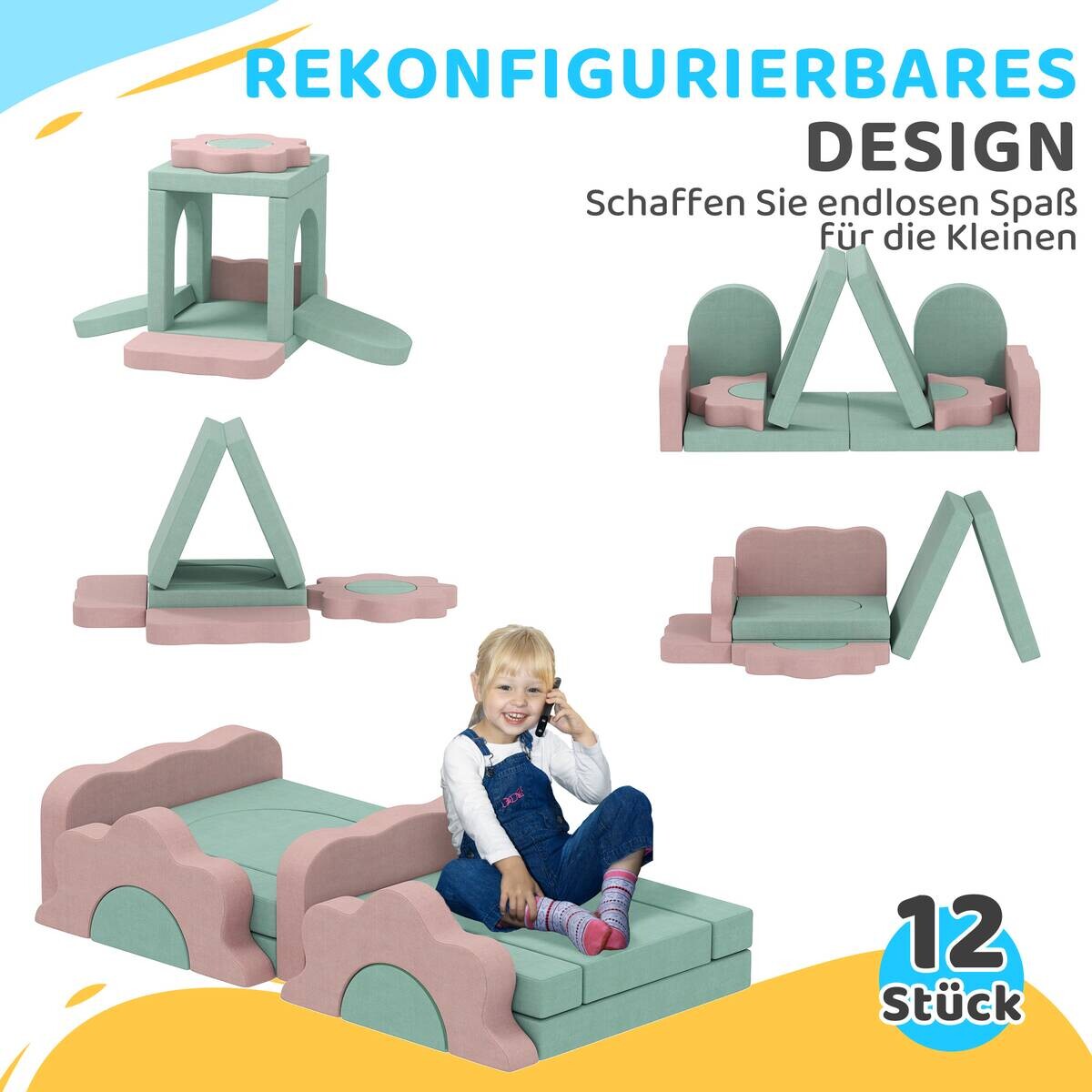 AIYAPLAY Softbausteine B/H/L: ca. 75x10x75 cm