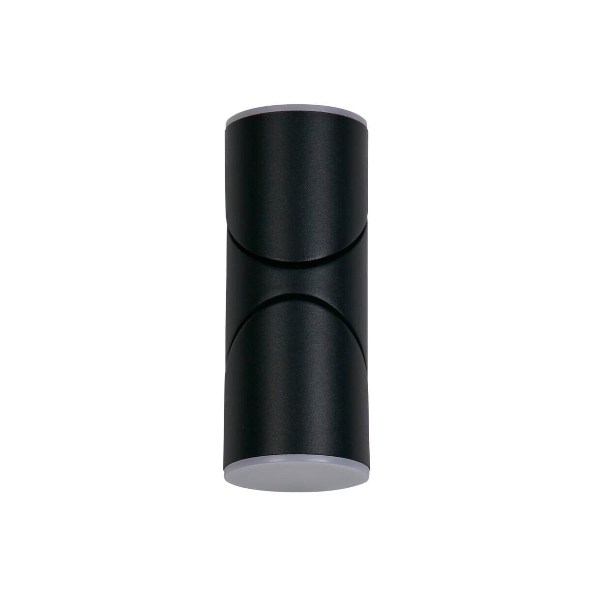 LED-Außenwandleuchte klar schwarz B/H/T: ca. 6,5x14,5x8,3 cm