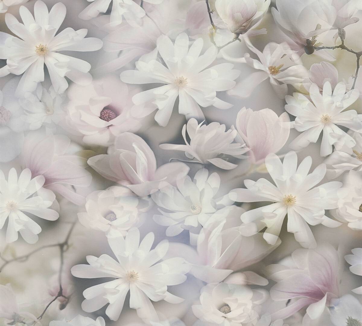 A.S.Creation Vliestapete Floral Floral violett grün grau B/H: ca. 0,53x10,05 cm