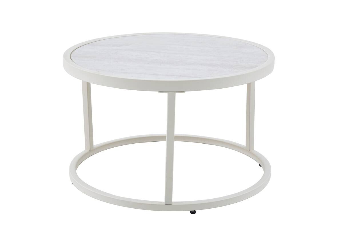 Couchtisch Ille beige Marmoroptik B/H: ca. 80x41 cm