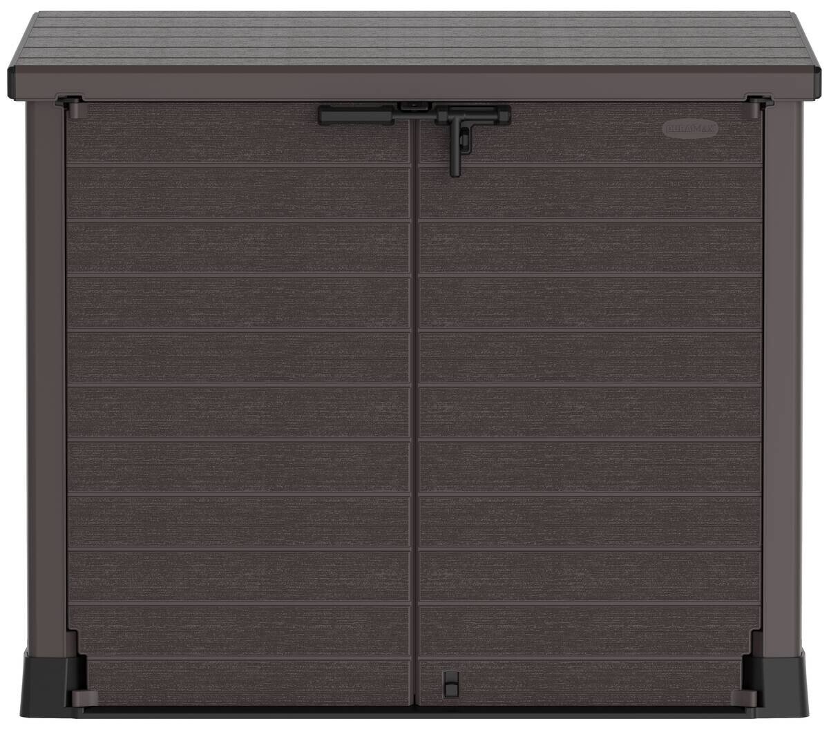 VCM Mülltonnenbox 2er StoreAway braun Kunststoff B/H/L: ca. 145x125x83 cm
