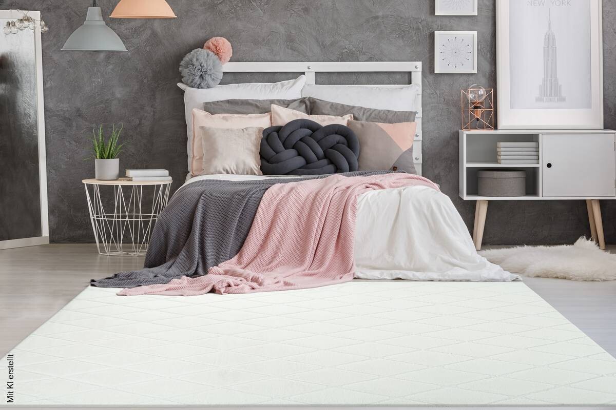 360Living Teppich Vivica weiß B/L: ca. 160x230 cm