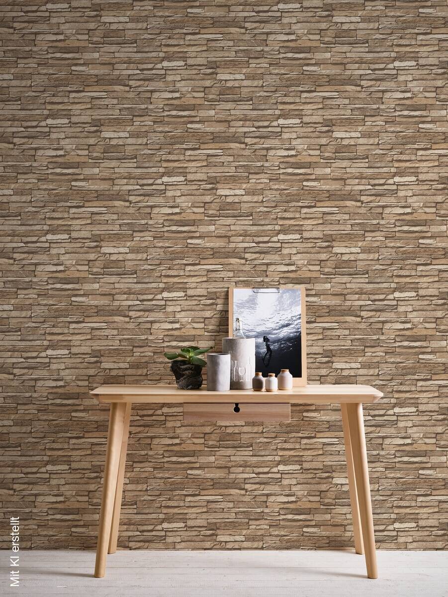 A.S.Creation Vliestapete braun beige B/H/D: ca. 53x1005x9,3 cm