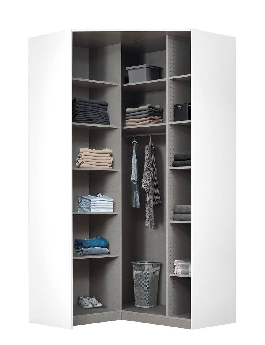 Eckschrank Celle weiß Alpinweiß B/H/T: ca. 117x197x117 cm