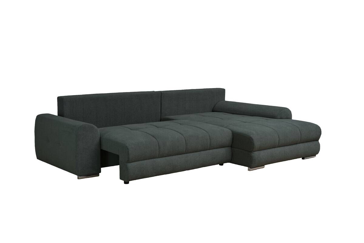 Ecksofa mit Bettfunktion und Bettkasten Lorenz grün Microfaser B/H/T: ca. 284x74x180 cm