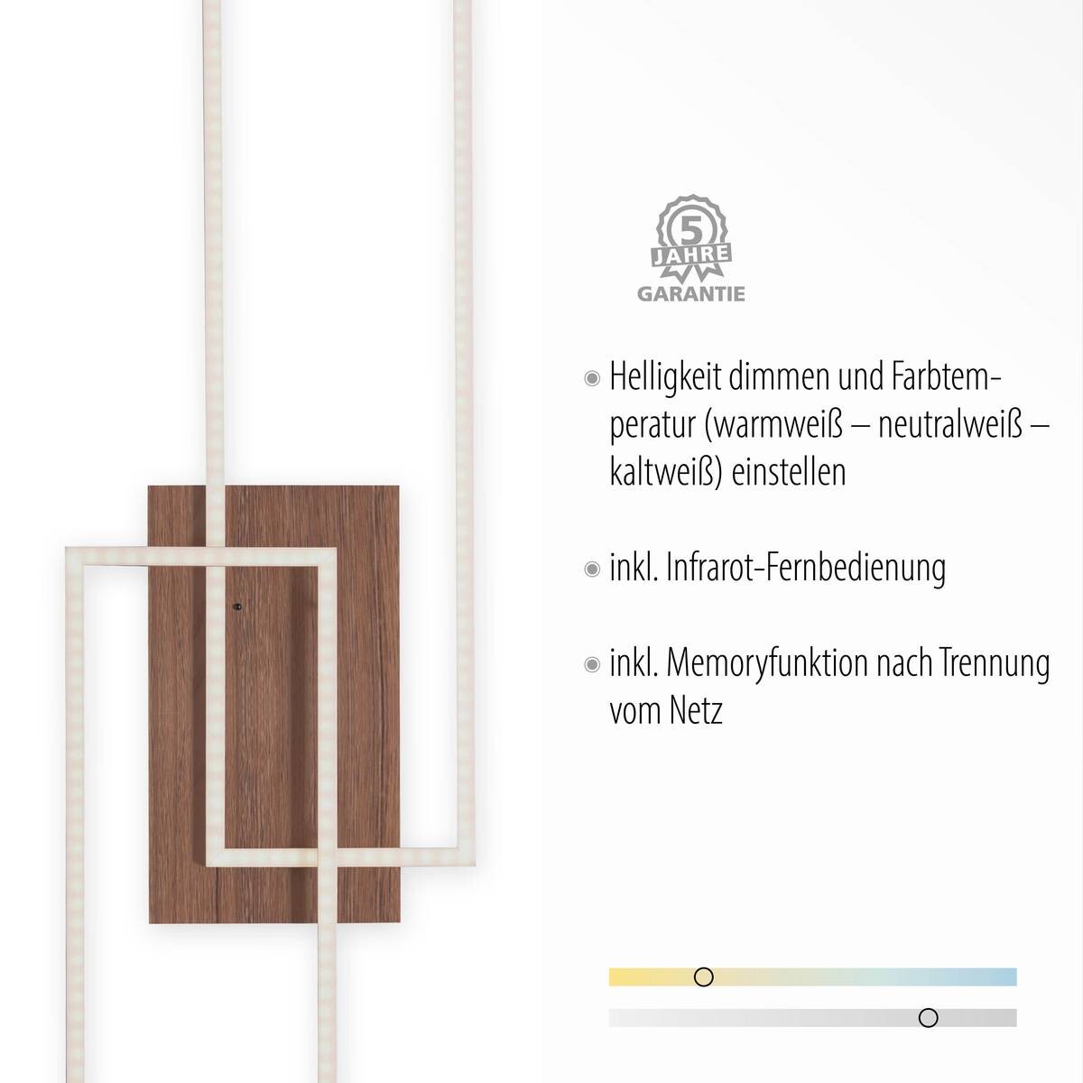 Just Light LED-Deckenleuchte IVEN 14019-78 stahlfarbig Metall B/H/T: ca. 25x7x110 cm 2 Brennstellen