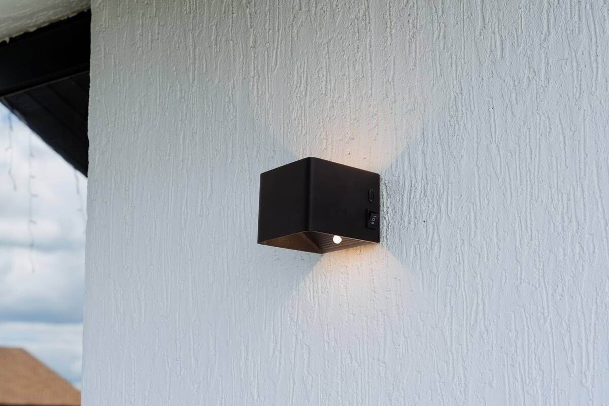 Näve Leuchten LED-Wandleuchte schwarz Metall B/H/T: ca. 10x8x10 cm