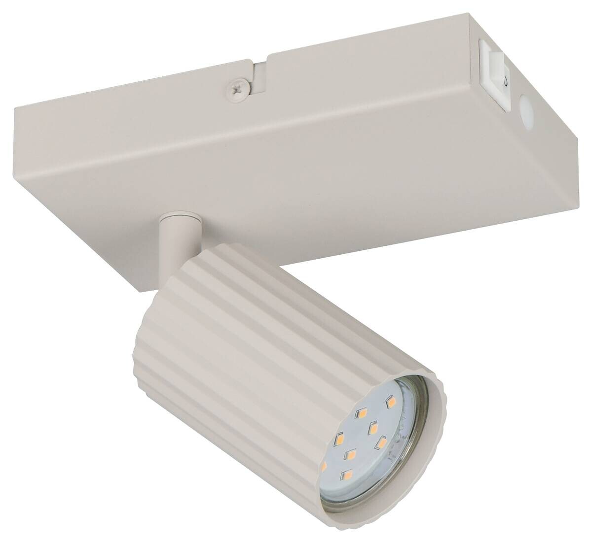 Reality Spot Soka grau Metall B/H/L: ca. 9x15x14,5 cm GU10 1 Brennstellen