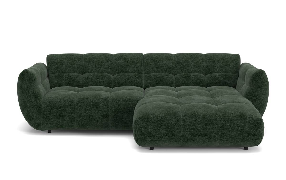 Ecksofa grün Microfaser B/H/T: ca. 280x81x178 cm