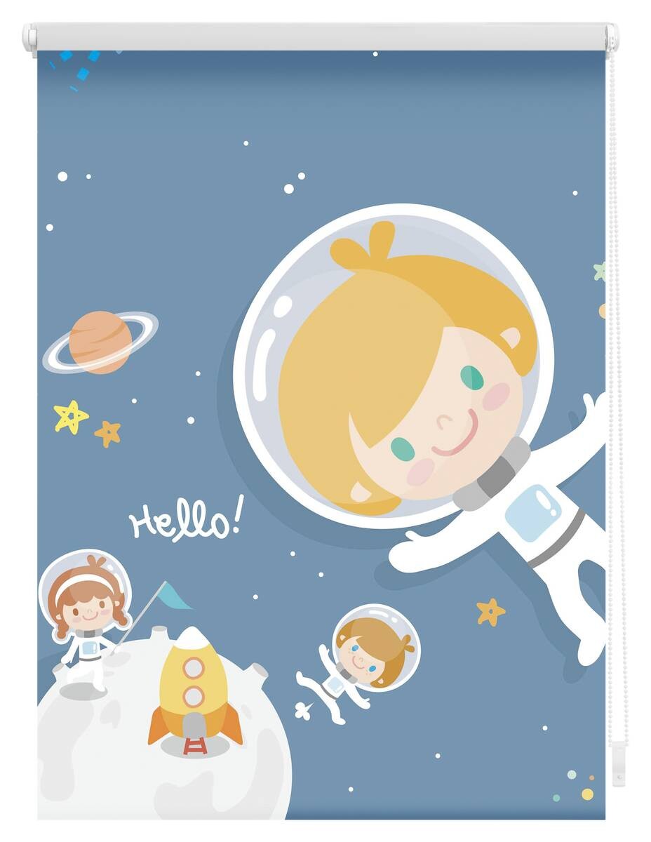 LICHTBLICK Rollo Astronaut blau B/L: ca. 90x150 cm