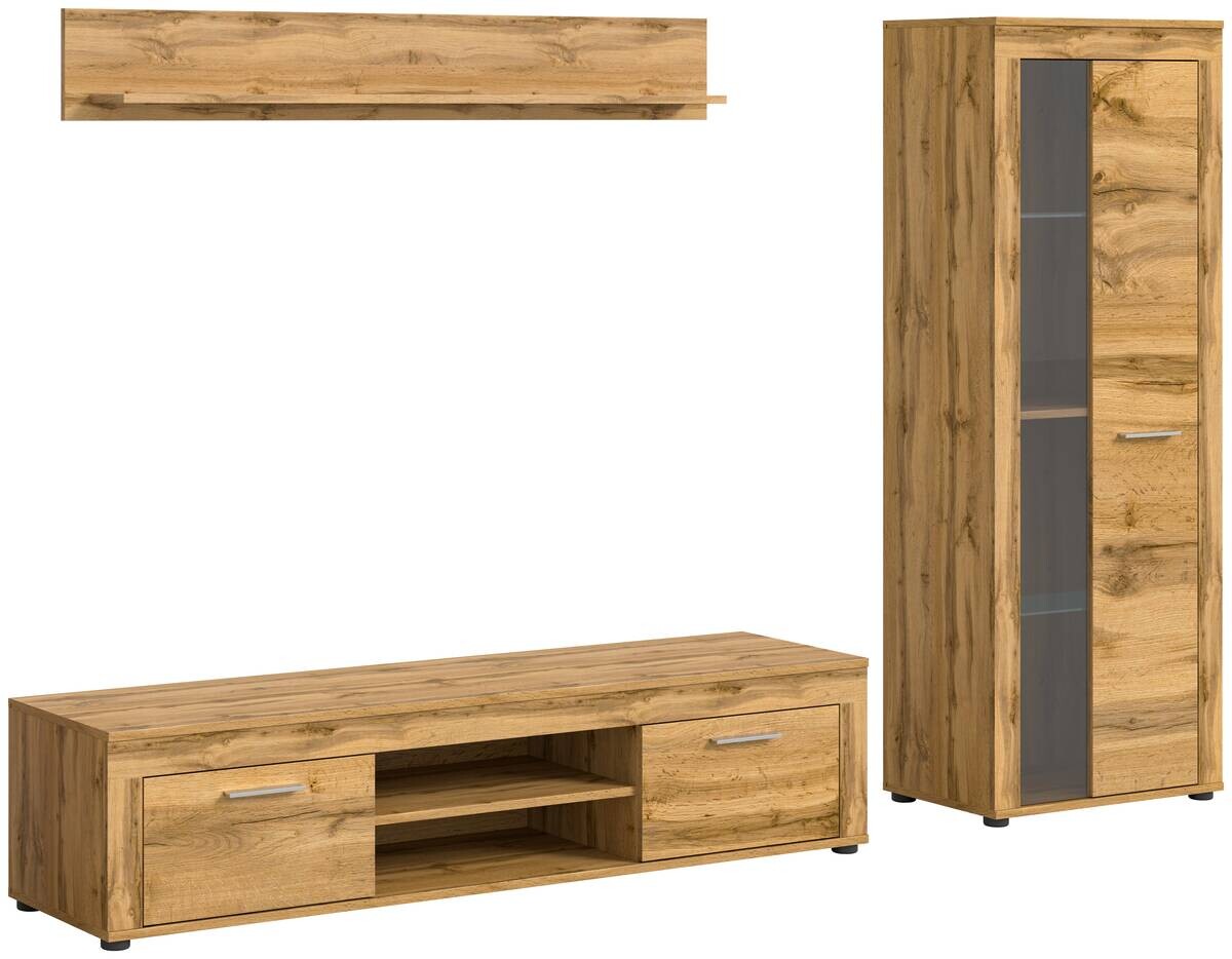 Wohnwand Jam Eiche Wotan Nachbildung B/H/T: ca. 235x159x35 cm