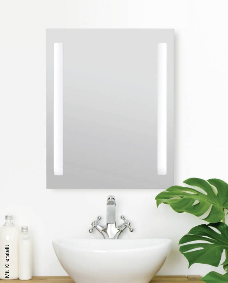 Hölscher Leuchten Wandspiegel 005 960 Metall Glas B/H: ca. 51x61 cm