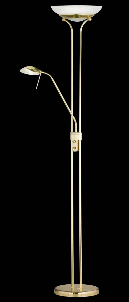 Fischer & Honsel LED-Stehleuchte 40145 messing weiß Glas Metall H/D: ca. 182x32 cm 1 Brennstellen