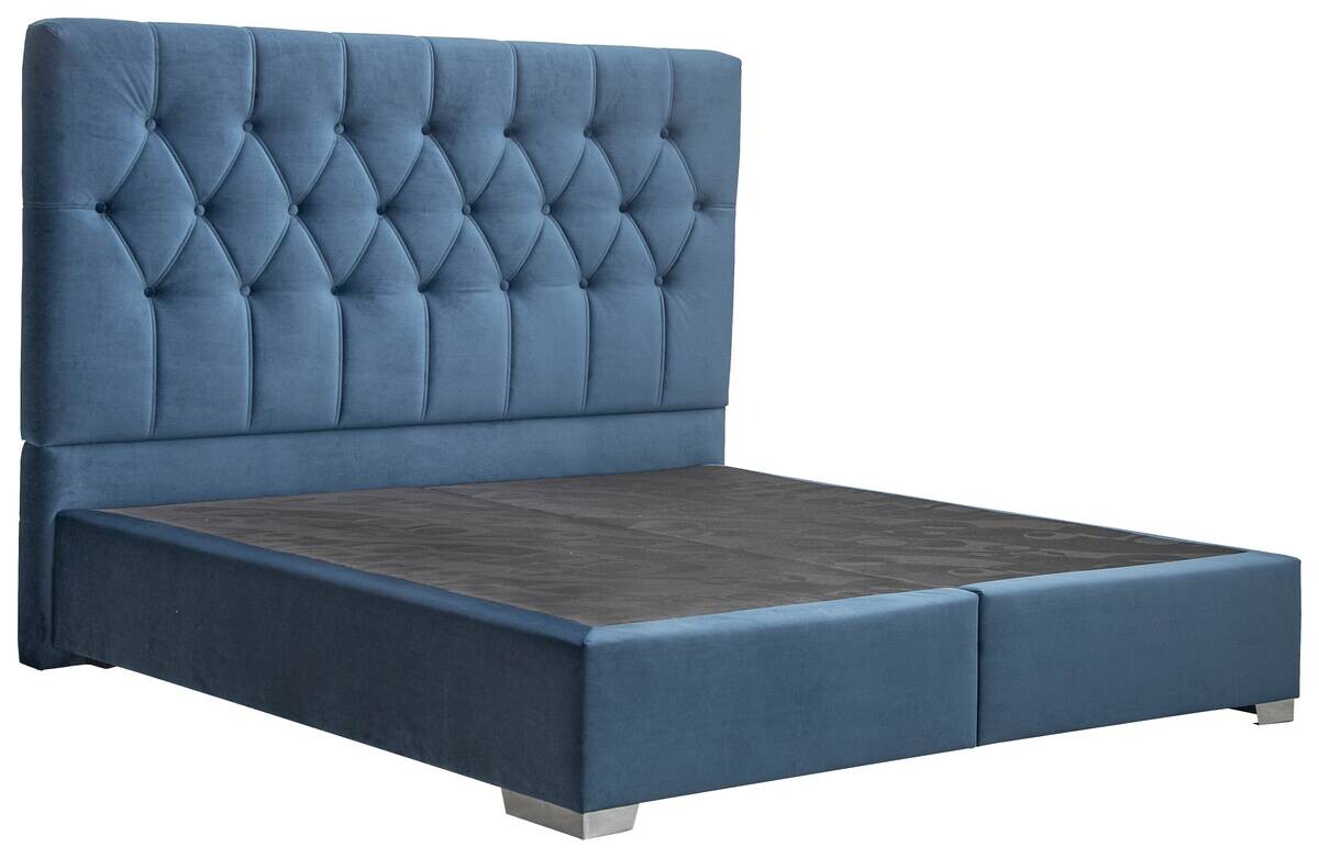 Boxspringbett Lydia blau Liegefläche B/L: ca. 200x200 cm