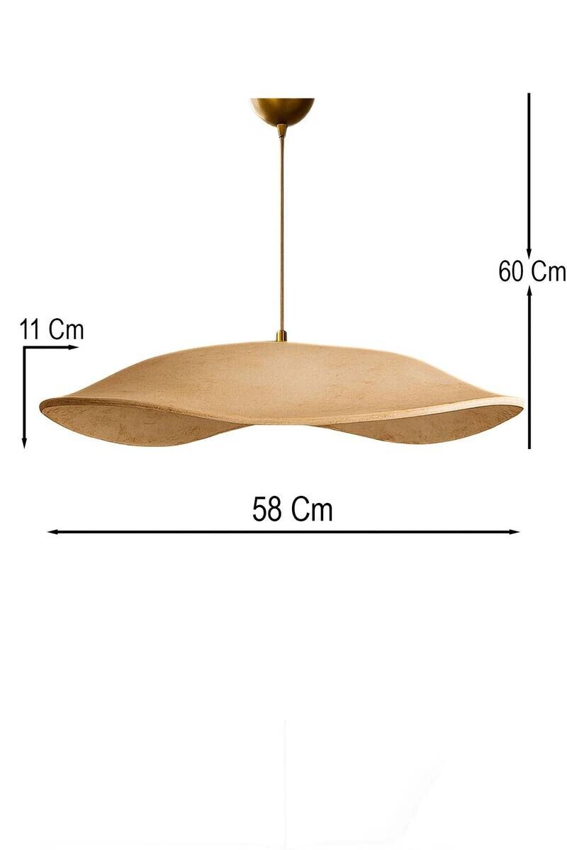 Opviq Pendelleuchte gold Metall B/H/T/L/D: ca. 58x60x58x58x58 cm E27 1 Brennstellen