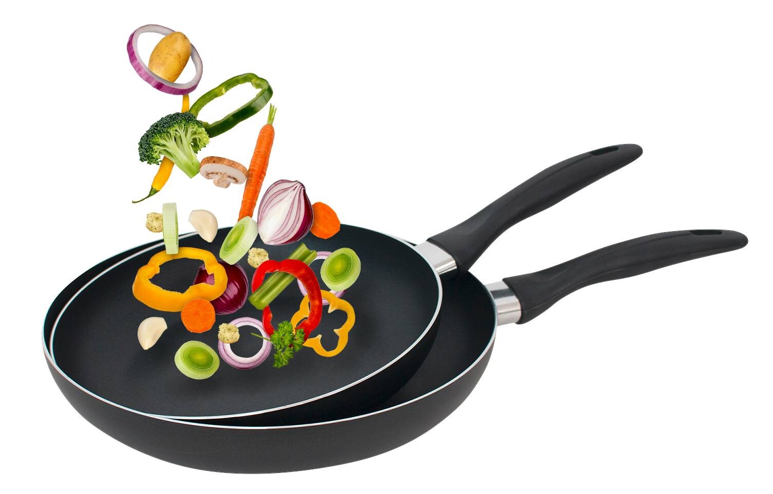 Sensation Pfannenset schwarz Aluminium 2 tlg.