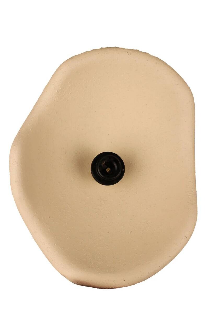 Pendelleuchte creme Metall Beton B/H/L/D: ca. 38x65x38x38 cm E27 1 Brennstellen