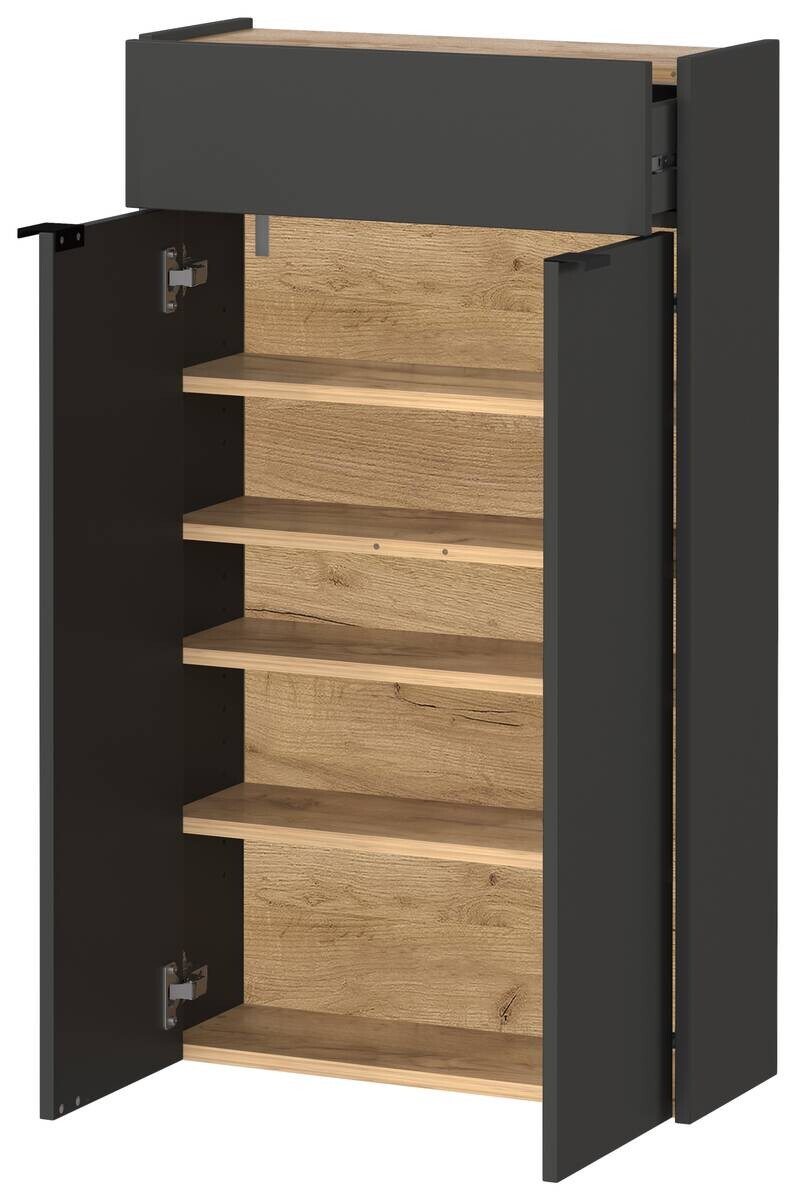 Mehrzweckschrank 1397-549 Graphit Optik Eiche Navarra Nachbildung B/H/T: ca. 56x97x22 cm