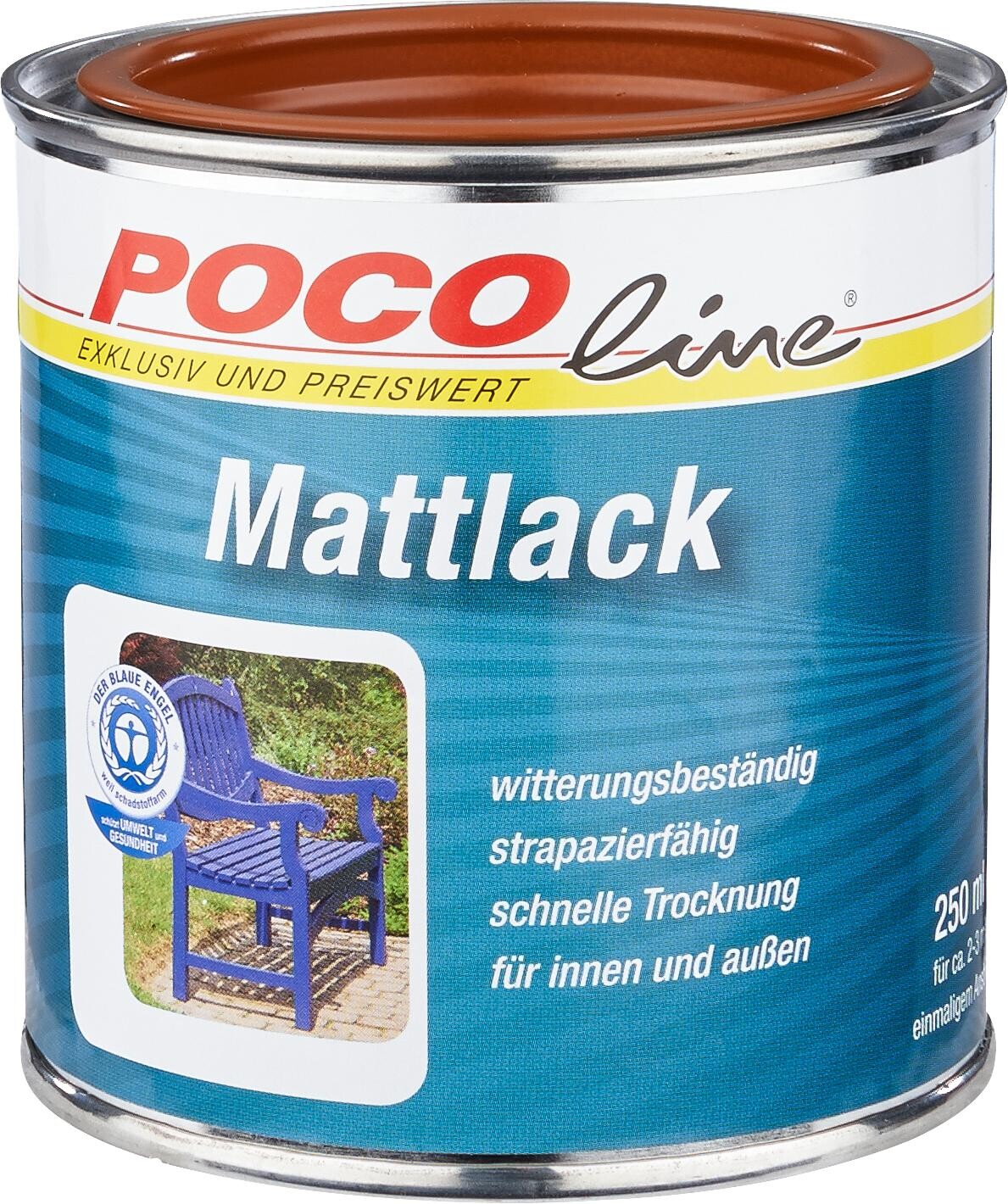 POCOline Acyl Buntlack lehmbraun seidenmatt ca. 0,25 l