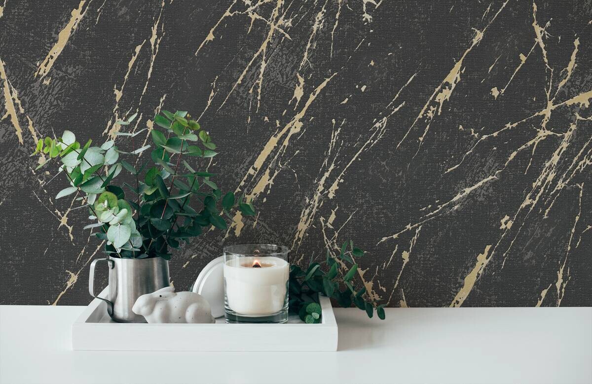 A.S.Creation Vliestapete silber gold B/H/D: ca. 53x1005x9,7 cm