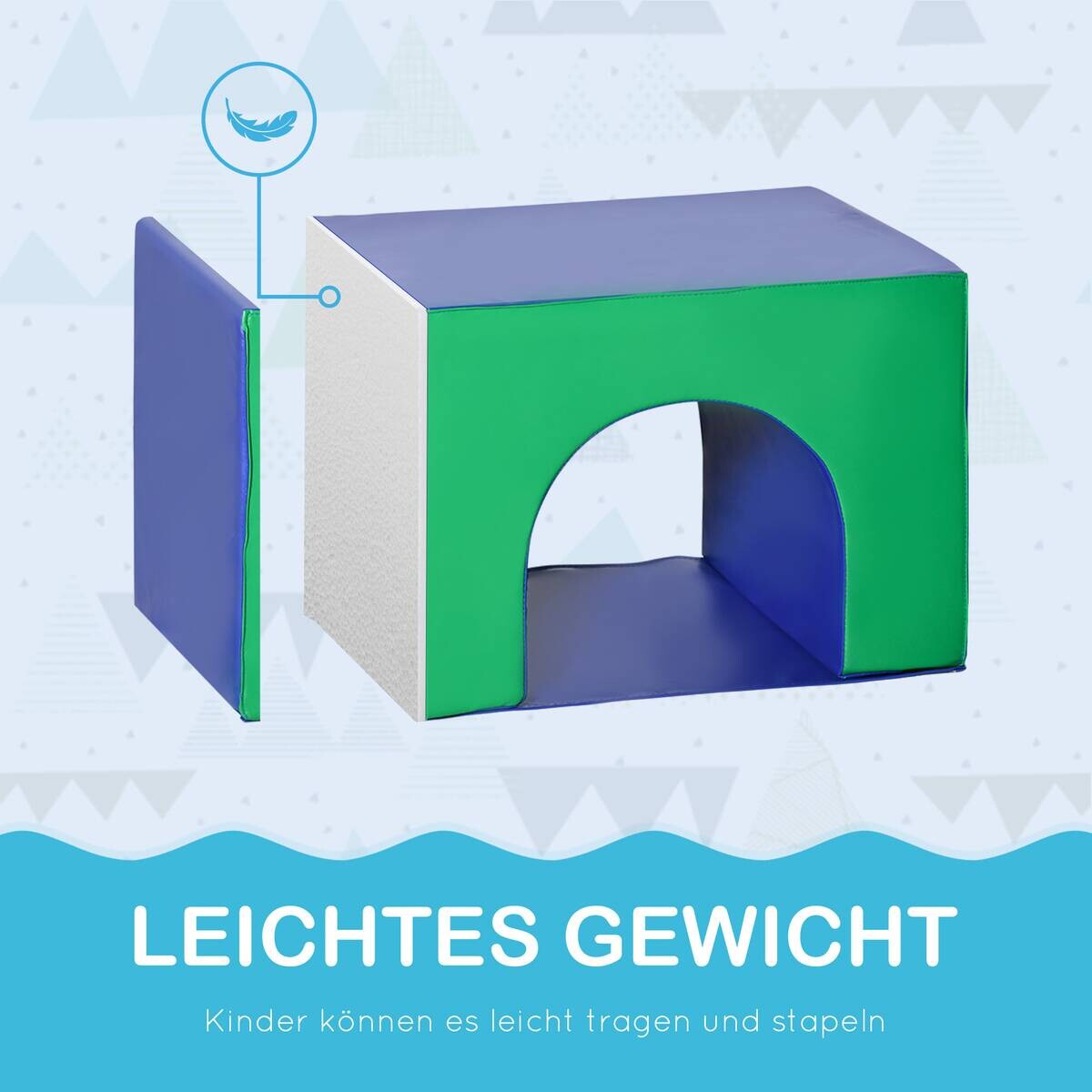 HOMCOM Bausteinset B/H/L: ca. 130x40x170 cm