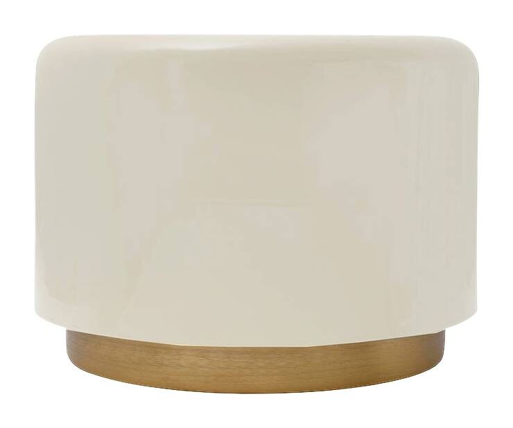 360 Living Hocker Artisse 251 elfenbein gold Metall H/D: ca. 43x51,5 cm