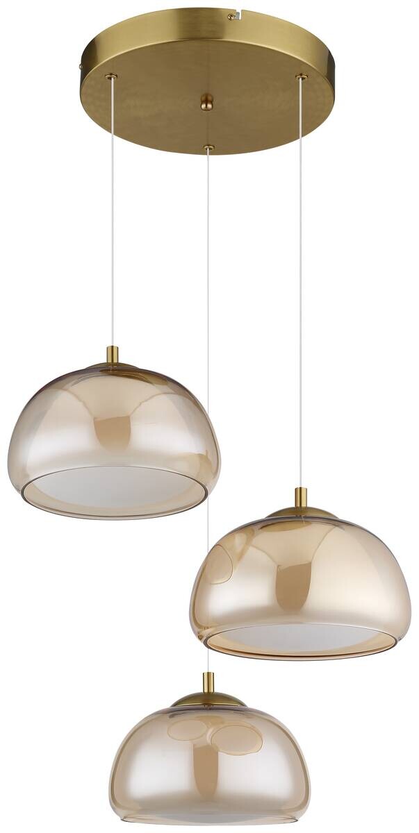 GLOBO Hängeleuchte gold Glas Metall B/H/L: ca. 53,5x26x57 cm