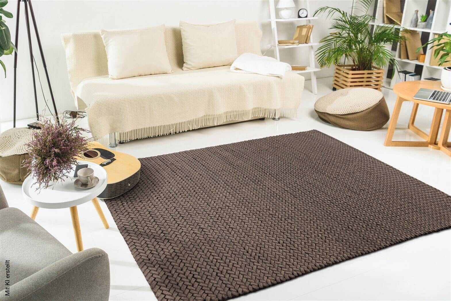 Padiro Flachflorteppich Robbie 125 taupe B/H/L: ca. 80x2,1x150 cm