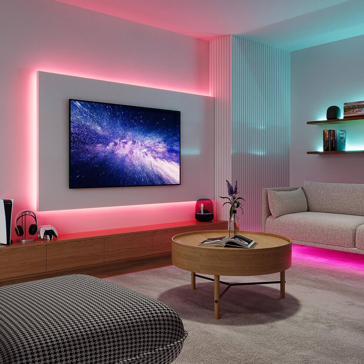 Lichtband Racer schwarz Kunststoff B/L: ca. 1x300 cm