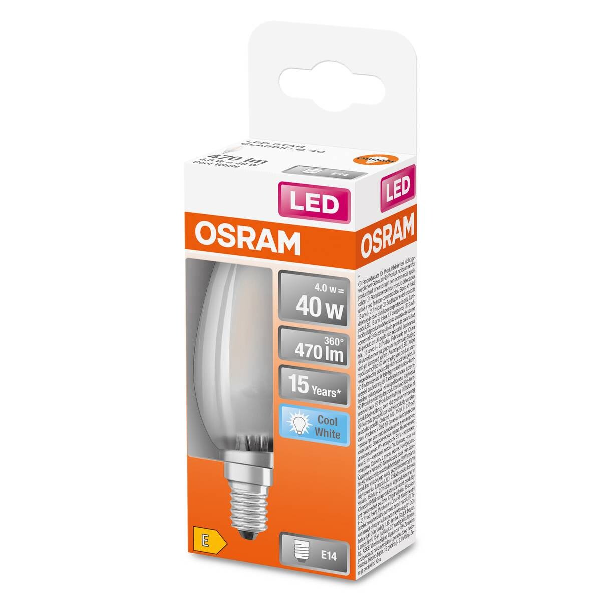 OSRAM LED-Leuchtmittel Kerzenlampe Classic B AC32491 E14