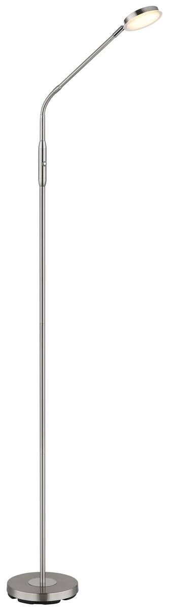 GLOBO Stehlampe nickel matt Metall B/H/L: ca. 20x173x52 cm 1 Brennstellen