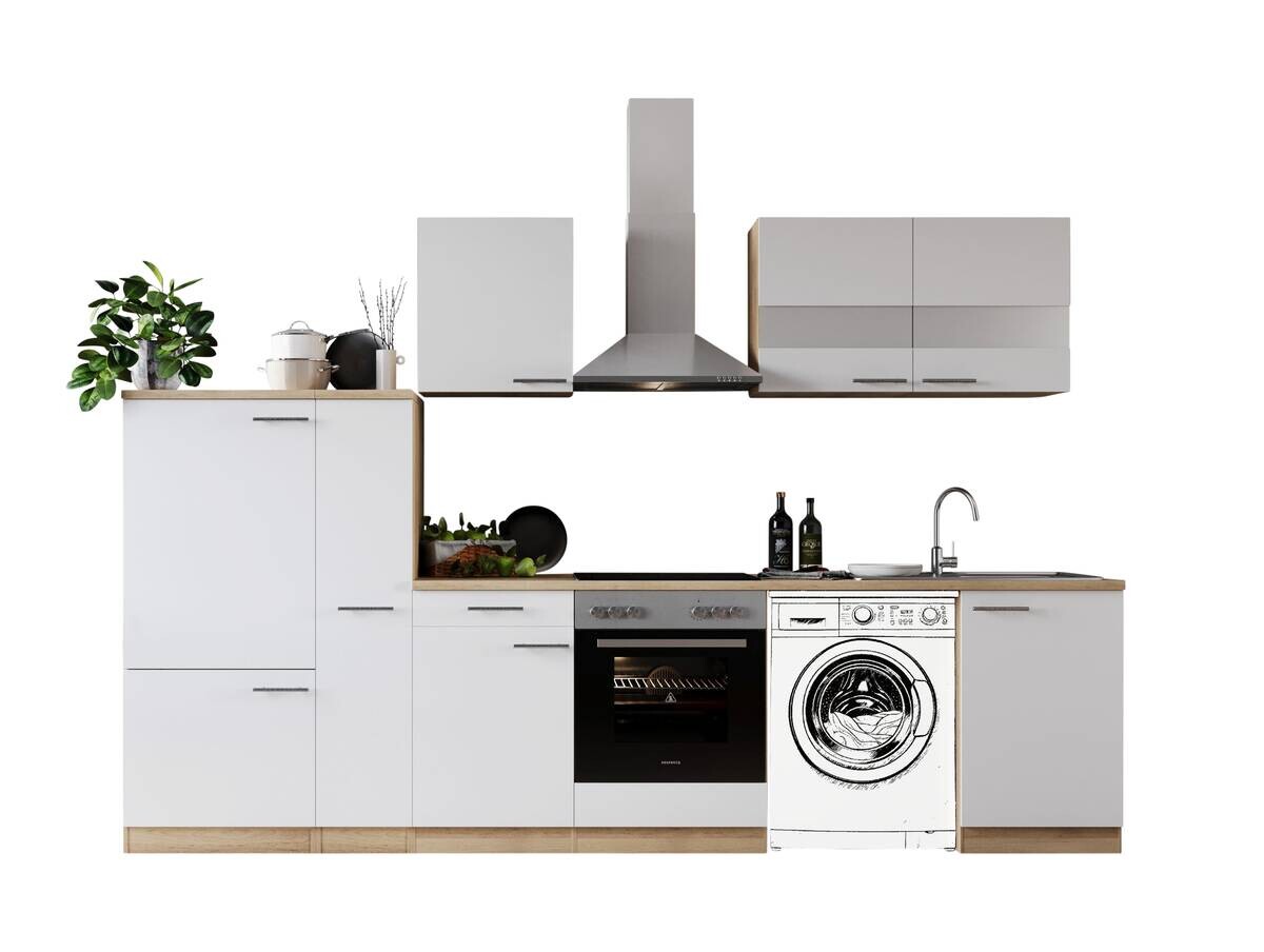 Respekta Küchenblock Merle weiß B/H/T: ca. 310x200x60 cm