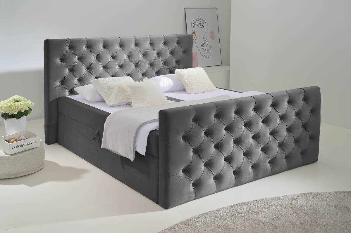 Boxbett Glow graubraun Liegefläche B/L: ca. 180x200 cm