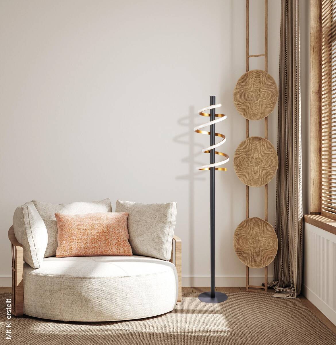 Näve Leuchten Stehlampe 2085658 gold Kunststoff Metall B/H/T: ca. 22x140x22 cm 1 Brennstellen