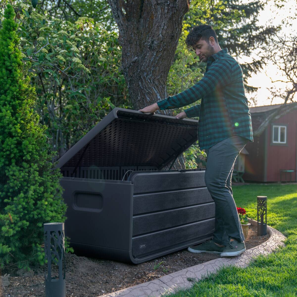 Lifetime Kissen- & Auflagenbox Space anthrazit Kunststoff B/H/L: ca. 147,1x64,5x72 cm