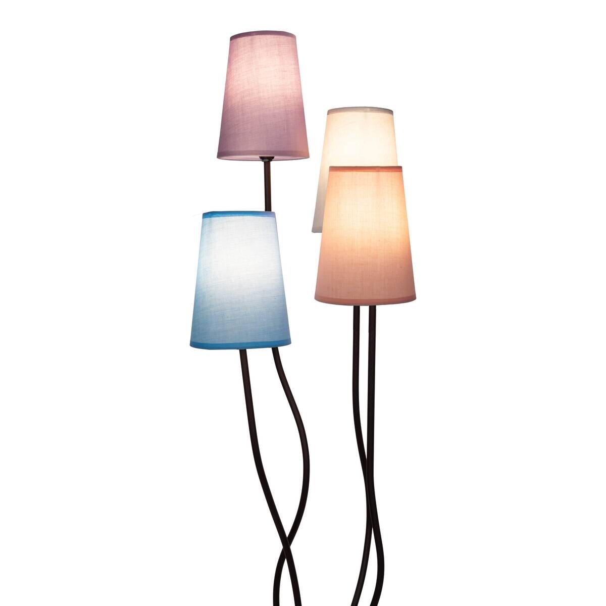 Näve Leuchten Stehlampe 2040962 multicolor Textil Metall B/H/T: ca. 34x138x43 cm 4 Brennstellen