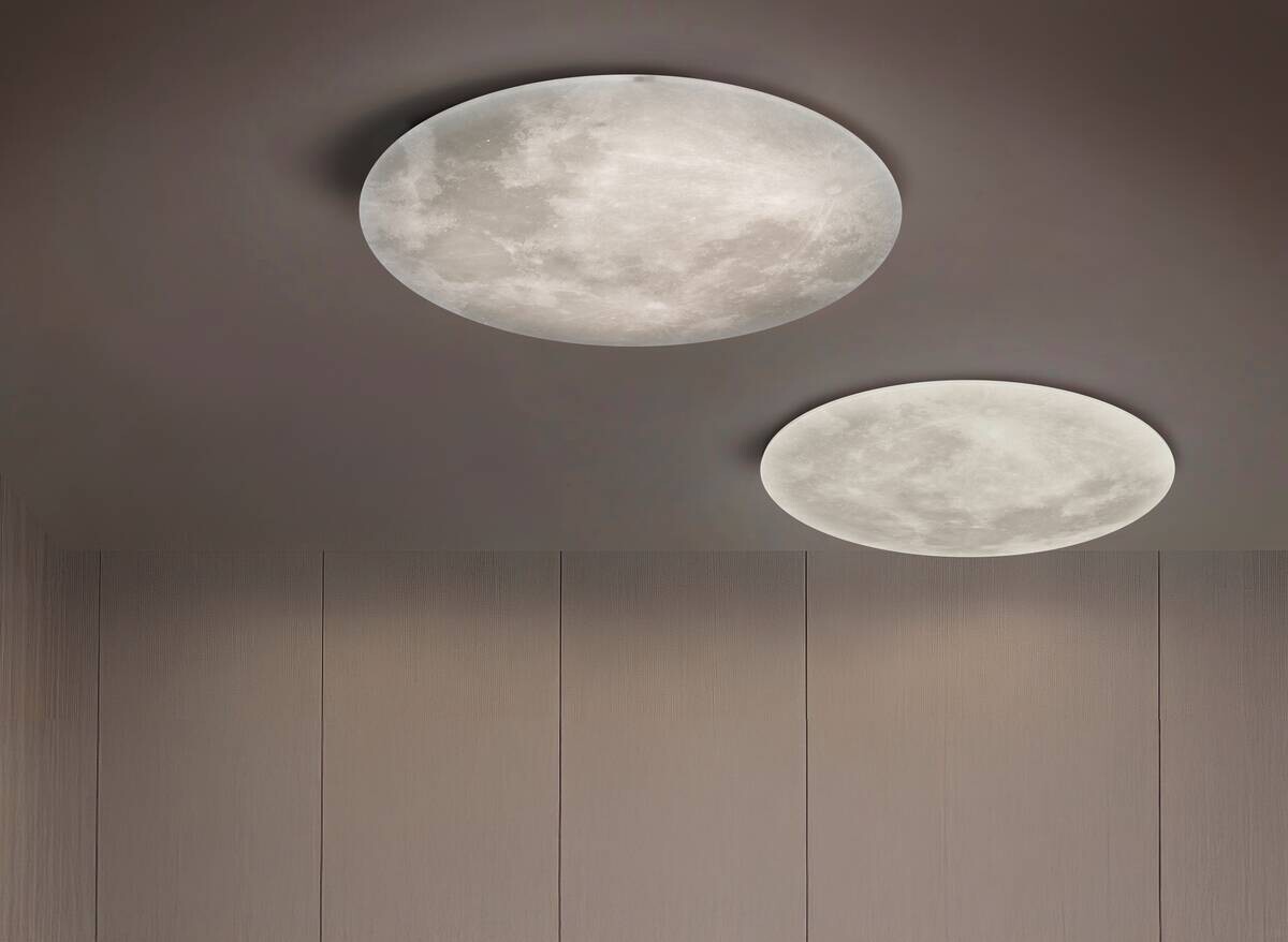 Reality LED-Deckenleuchte Lunar grau Acryl H/D: ca. 10x40 cm