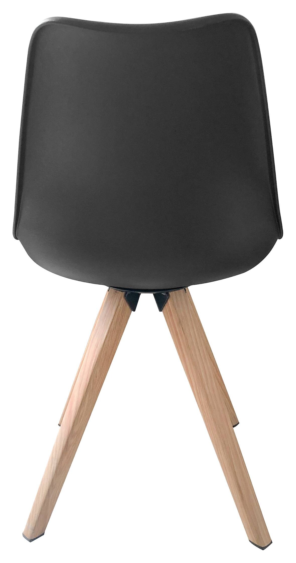 Stuhl KIRA 2er-Set schwarz Kunststoff B/H/T: ca. 48x86x55,5 cm