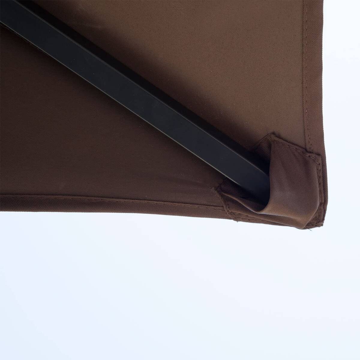 Outsunny Gartenpavillon café braun Stahl B/H/L: ca. 150x255x245 cm